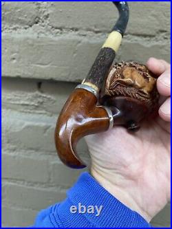 Great Bruyere Garantie German Vintage Carved Pipe