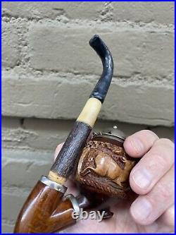 Great Bruyere Garantie German Vintage Carved Pipe