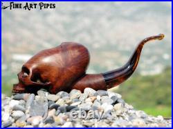 Half Nazca Skull Briar Wood Tobacco Smoking Pipe Bust M-132 by Oguz Simsek