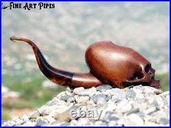 Half Nazca Skull Briar Wood Tobacco Smoking Pipe Bust M-132 by Oguz Simsek