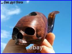 Half Nazca Skull Briar Wood Tobacco Smoking Pipe Bust M-132 by Oguz Simsek