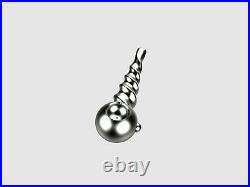 Handcrafted Sterling Silver Smoking Pipe, 3D Design, SOA, Party