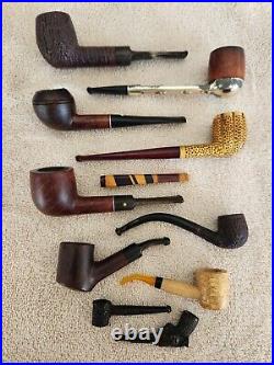 Hard to Find/ Vintage Tobacco Estate Pipes Mixed LOT OF 11 LOOK AT DESCRIPTION