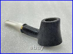 ICARUS U. S. A Black Carved Volcano Shape Smoking Tobacco Pipe Acrylic Stem