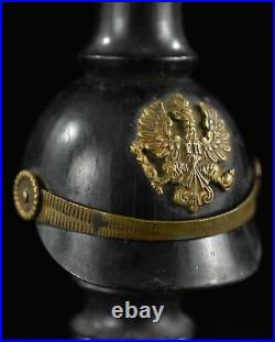 Imperial German Prussian Officers Pickelhaube Helmet Smoking Pipe