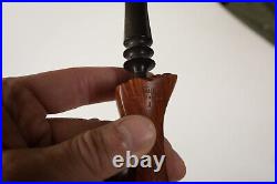 Karl Erik Live Edge Smoking Pipe A(C3L-1) Estate Briar Used (JSF6) Bent Pick Axe