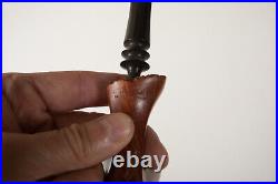 Karl Erik Live Edge Smoking Pipe A(C3L-1) Estate Briar Used (JSF6) Bent Pick Axe