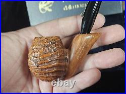 L'Anatra Sandblasted Full-Bent Egg Tobacco Smoking Pipe