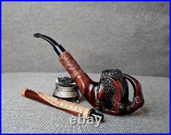 Long Pipe DRAGON CLAW Wood carved smoking pipe Tobacco Pipes Wooden Pipe