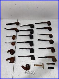 Lot of 19 vintage Tobacco Smoking Estate Pipes /1 1930's Galette Razor #17567