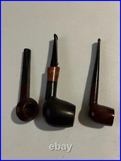 Lot of 3 Estate Smoking Pipes Used
