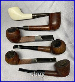 Lot of 6 Vintage Tobacco Smoking Pipes Carey Italy Dr. Grabow Kaywoodie Briar