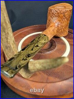 Masonic Square And Compass And Letter G Tobacco Smoking Sandblasted Briar Pipe