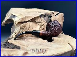 Mastro De Paja Fatta a Mano Classica Rusticated Bent Billiard Smoking Pipe