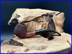 Mastro De Paja Fatta a Mano Classica Rusticated Bent Billiard Smoking Pipe