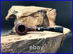 Mastro De Paja Fatta a Mano Classica Rusticated Bent Billiard Smoking Pipe