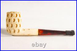 Meerschaum Estate Tobacco Smoking Pipe In Case Fantastic Carved Pipe