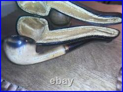 Meerschaum Tobacco Pipe Vintage Good Condition With Ural Case