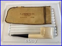 Meerschaum Tobacco Smoking Pipe LJ Peretti Co Vintage 9E87