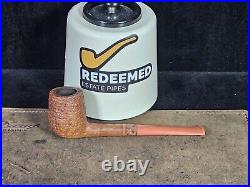 Mikhail Kyriazanos Sandblasted Pencil-shank Billiard Tobacco Smoking Pipe