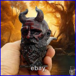 Mimir God of War Briar Wood Tobacco Smoking Pipe Bust by Oguz Simsek