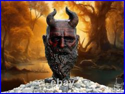 Mimir God of War Briar Wood Tobacco Smoking Pipe Bust by Oguz Simsek