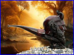 Mimir God of War Briar Wood Tobacco Smoking Pipe Bust by Oguz Simsek