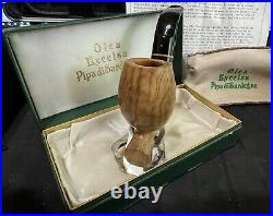 NM Clairmont Tom Spanu Olea Excelsa Olive Wood Handmade Estate Smoking Pipe