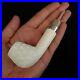 NOSE-WARMER-Block-Meerschaum-Pipe-w-Silver-Smoking-Tobacco-Estate-Pipe-AGM-551-01-yhka