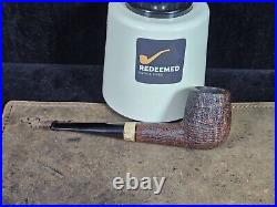 Nathan Armentrout Sandblasted Billiard with Exotic Wood Tobacco Smoking Pipe