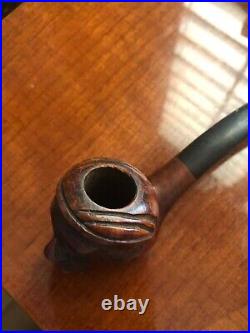 Nice Vintage Italian Briar Hand Carved Figural Smoking Estate Pipe