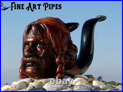 Obelix (Gérard Depardieu) Briar Wood Tobacco Pipe Bust M-936 by Oguz Simsek