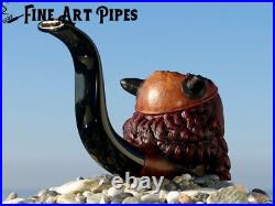 Obelix (Gérard Depardieu) Briar Wood Tobacco Pipe Bust M-936 by Oguz Simsek