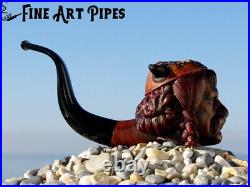 Obelix (Gérard Depardieu) Briar Wood Tobacco Pipe Bust M-936 by Oguz Simsek