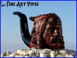 Obelix (Gérard Depardieu) Briar Wood Tobacco Pipe Bust M-936 by Oguz Simsek