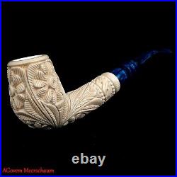 Ornament Block Meerschaum Pipe, AGovem Estate Pipes, Smoking Pipa Pfeife AGM-923