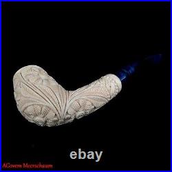 Ornament Block Meerschaum Pipe, AGovem Estate Pipes, Smoking Pipa Pfeife AGM-923