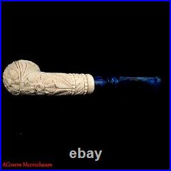 Ornament Block Meerschaum Pipe, AGovem Estate Pipes, Smoking Pipa Pfeife AGM-923