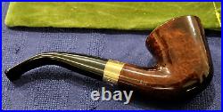 Peterson Claddagh B10 Pipe w Bag Smooth Briar. 925 Band Tobacco Smoking Vtg RARE