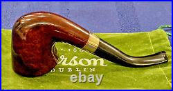 Peterson Claddagh B10 Pipe w Bag Smooth Briar. 925 Band Tobacco Smoking Vtg RARE