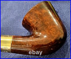 Peterson Claddagh B10 Pipe w Bag Smooth Briar. 925 Band Tobacco Smoking Vtg RARE