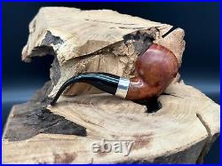 Peterson's Sterling Silver XL02 Smooth Finish Bent Apple Smoking Pipe