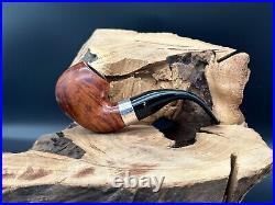 Peterson's Sterling Silver XL02 Smooth Finish Bent Apple Smoking Pipe