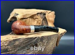 Peterson's Sterling Silver XL02 Smooth Finish Bent Apple Smoking Pipe