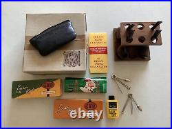 Pipe Tobacco Smoking Accessories Lot Case Cleaners Estate GBD Stand Collection