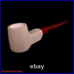 Poker Block Meerschaum Pipe, AGovem Meerschaum Smoking Pipe, Estate Pipe AGM-815