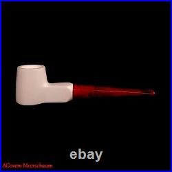 Poker Block Meerschaum Pipe, AGovem Meerschaum Smoking Pipe, Estate Pipe AGM-815