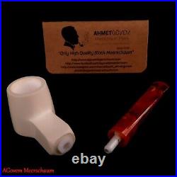 Poker Block Meerschaum Pipe, AGovem Meerschaum Smoking Pipe, Estate Pipe AGM-815