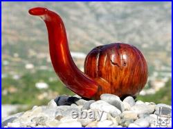 Pumpkin Brother Briar Wood Tobacco Smoking Pipe Bust of by Oguz Simsek