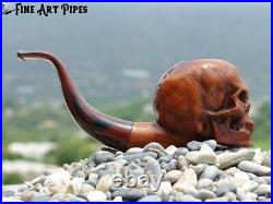 Quasimodo Skull Hunchback Notre-Dame Briar Wood Smoking Pipe by Oguz Simsek